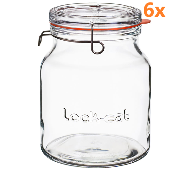 Lock-eat weckpot 2 liter - Ø 115 mm (6 stuks) 