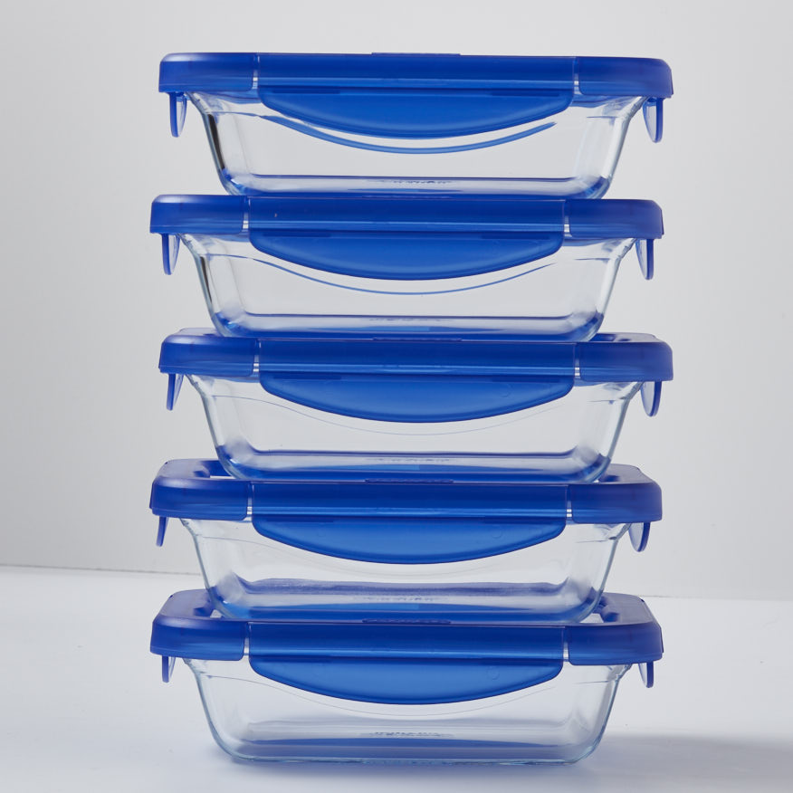 Pyrex Cook & Go - set van 5 bewaarschalen 