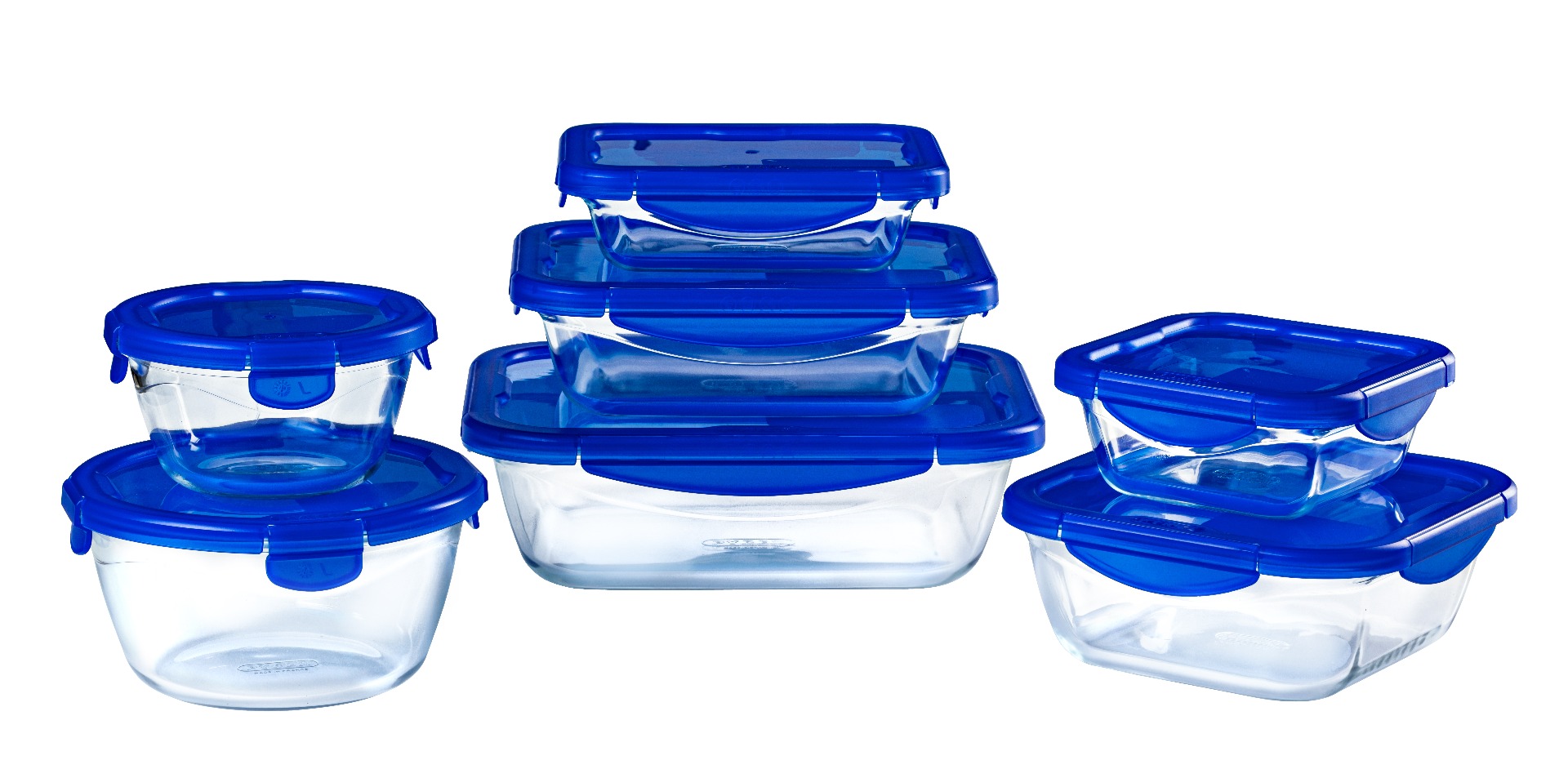 Pyrex Cook & Go - set van 7 bewaarschalen 