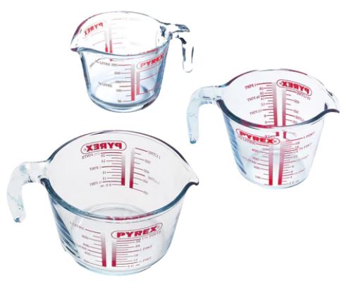 Pyrex maatbeker (set van 3) 