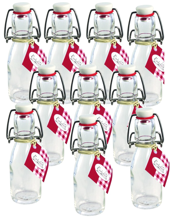 Einkochwelt - 12 flessen - 100 ml - rond - met beugelsluiting - per pallet - 160 dozen 