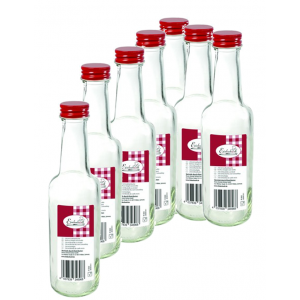 Einkochwelt - doos 12 flessen - rond - 250 ml - schroefdop rood - per pallet - 84 dozen 