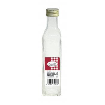 Marasca fles - vierkant - 250 ml - schroefdop goud 