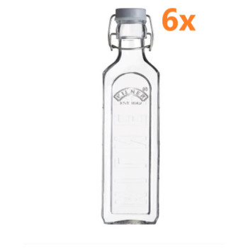 Kilner fles met kunststoffen beugelsluiting - 600 ml (6 stuks) 