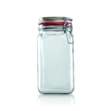 Fido Bügelglas eckig 1 Liter - Ø 90 mm 