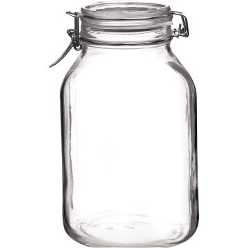 Fido Bügelglas eckig 1,5 Liter - Ø 90 mm 