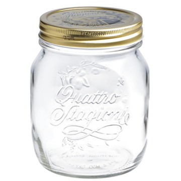 Quattro stagioni Schraubglas 700 ml mit Deckel 
