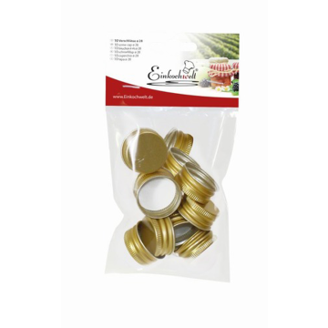 Einkochwelt Schraubverschlüsse gold Ø 31.5 mm (10 Stück) 
