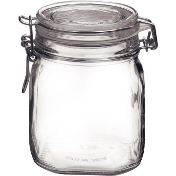 Fido Bügelglas eckig 750 ml - Ø 90 mm 