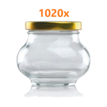 Bocal forme tulipe couvercle Twist Off 235 ml (par palette 12 x 85 sets) 