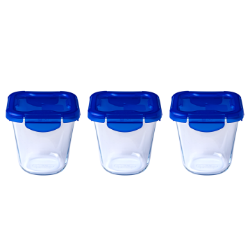 Pyrex Cook & Go – Set mit 3 Schüsseln mit hoher Aufbewahrung 
