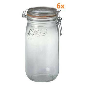 Le Parfait Bügelglas 1,5 Liter Ø 85 mm (rundes Modell - 6 Stück) 