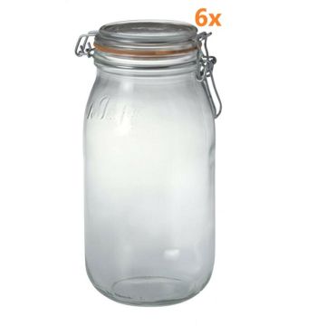 Le Parfait Bügelglas 2 Liter Ø 85 mm (rundes Modell - 6 Stück) 