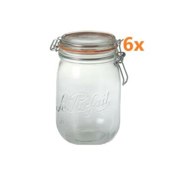 Le Parfait  Bügelglas 750 ml Ø 85 mm (rundes Modell - 6 Stück) 