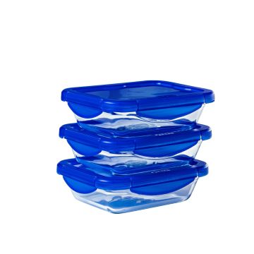 Pyrex Cook & Go – Set mit 3 Aufbewahrungsschalen 