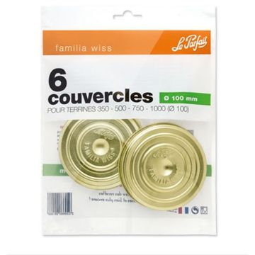 Le Parfait Deckel für Familia Wiss Ø 100 mm (6 Stück) 