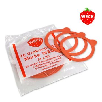 WECK Einkochringe Ø 80 mm - 74 x 86 mm (10 Stück) 