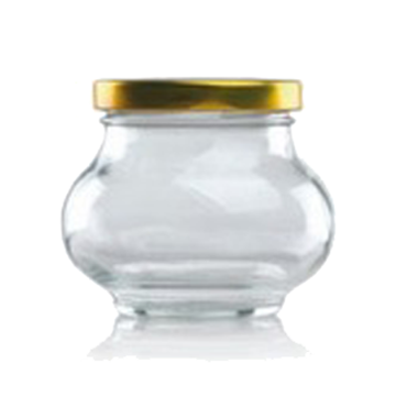 Marmeladenglas 235 ml mit Deckel Gold Ø 63 mm 