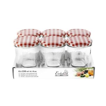 bocal à confiture couvercle Twist Off 230 ml (6 pièces) 