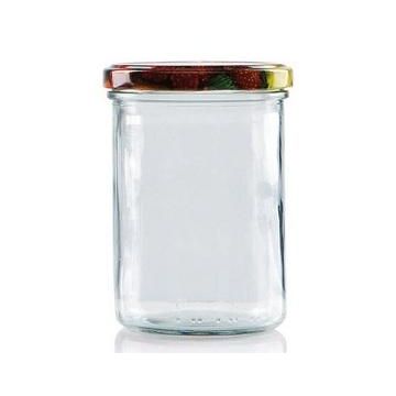 Marmeladenglas 440 ml mit Obstdekor deckel Ø 82 mm (6 Stück ) 