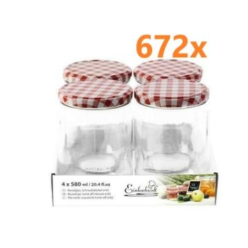 bocal à confiture couvercle Twist Off 580 ml (par palette 4 x 168 sets) 