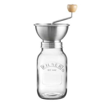 Kilner set van passeerzeef en glazen bokaal 