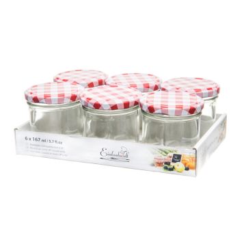 bocal à confiture couvercle Twist Off 167 ml (6 pièces) 