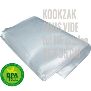 Sacs de cuisson sous vide 25 x 35 cm - 50 pièces avec microstructure (115 degrés) 