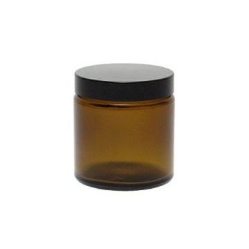 Glastiegel braun mit deckel 120 ml 
