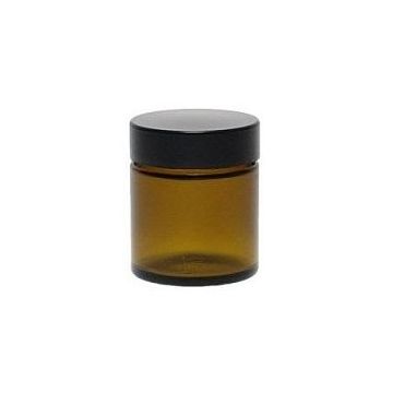 Glastiegel braun mit deckel 30 ml 