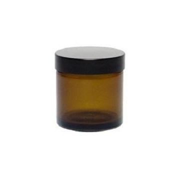Glastiegel braun mit deckel 60 ml 