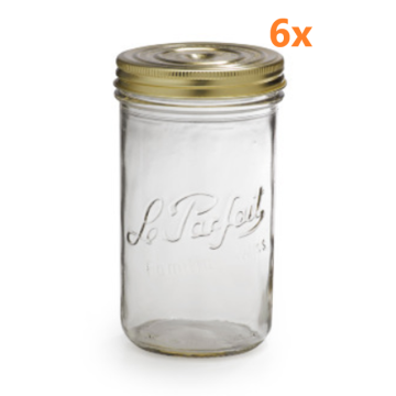 Le Parfait Familia Wiss - Terrine Einmachglas 1500 ml (6 Stück) 