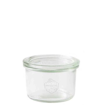 WECK Bocal droit 200 ml - RR80 - avec couvercle 