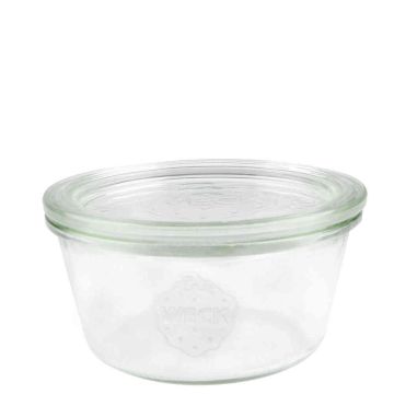 WECK Bocal droit 290 ml plat - RR100 - avec couvercle 