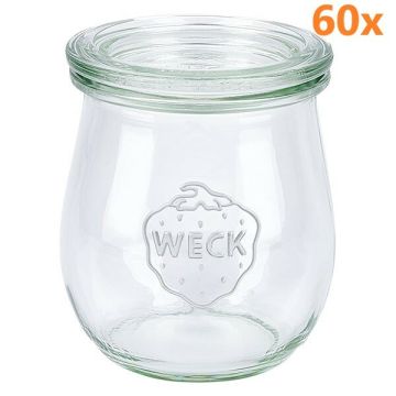 WECK Bocaux tulipe 220 ml - RR 60 - avec couvercle (60 pièces) 
