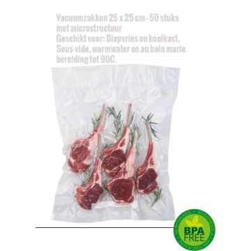 Vakuumierbeutel 25 x 25 cm 50 St. mit Mikrostruktur 