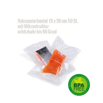 Sachets de conservation pour appareil de mise sous vide 15 x 30 cm- 50 pcs. 