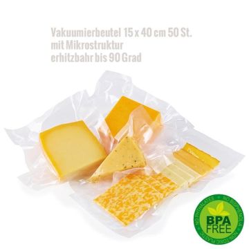 Sachets de conservation pour appareil de mise sous vide 15 x 40 cm - 50 pcs. 