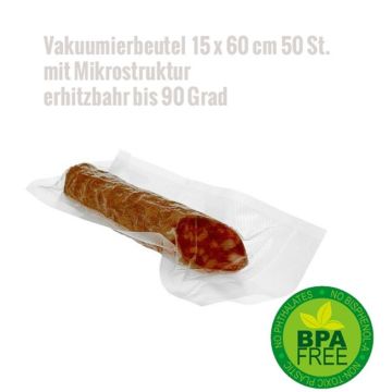 Sachets de conservation pour appareil de mise sous vide 15 x 60 cm - 50 pcs. 