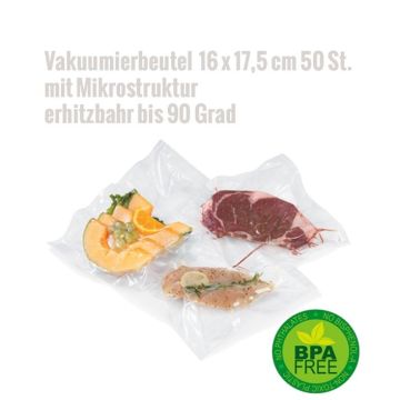 Sachets de conservation pour appareil de mise sous vide 16 x 17,5 cm- 50 pcs. 