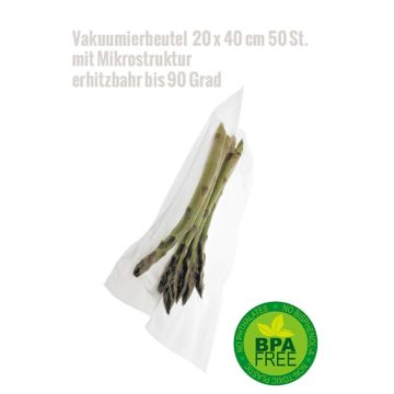 Sachets de conservation pour appareil de mise sous vide 20 x 40 cm- 50 pcs. 
