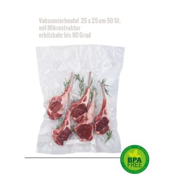 Sachets de conservation pour appareil de mise sous vide 25 x 25 cm- 50 pcs. 