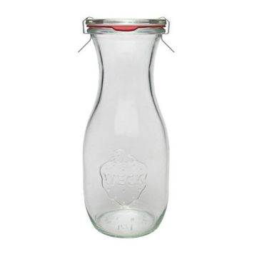WECK Bouteille à jus 530 ml - RR60 - avec joint crochets couvercle (4 pièces) 