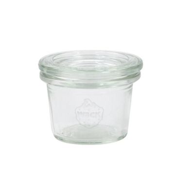 WECK Sturzglas 35 ml - mit Glasdeckel - Rundrand 40 