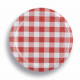 Jampotdeksel rood/wit Ø 66 mm (10 stuks) 