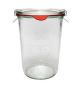 WECK Stortglas 850 ml - Ø 100 mm - met glasdeksel  inmaakringen weckklemmen (4 stuks) 