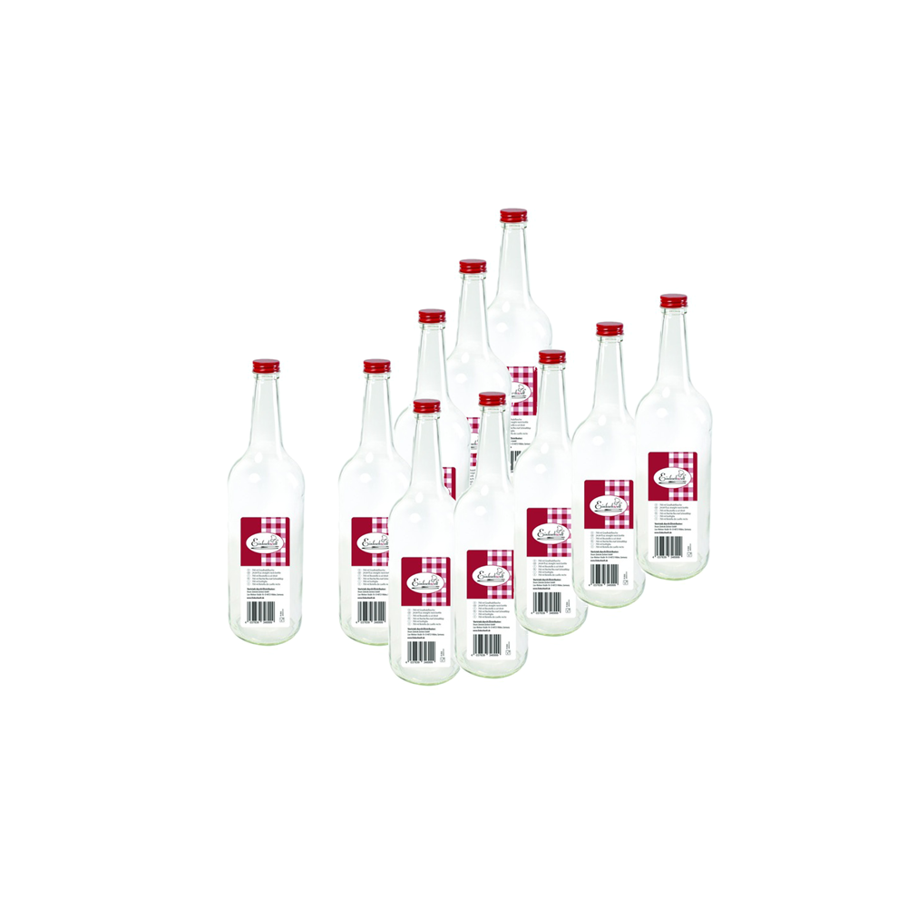 inhalen Snazzy Voorlopige naam Einkochwelt - doos 6 flessen - rond - 700 ml - schroefdop rood - per pallet  - 75 dozen | WECKENonline.com