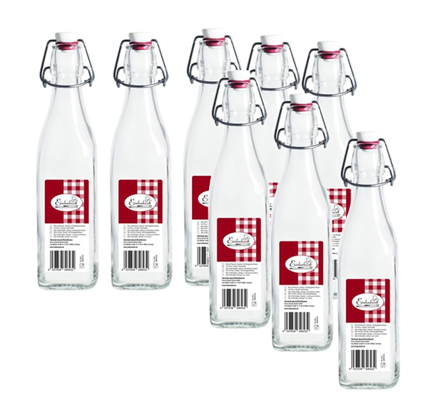 Einkochwelt - 12 flessen - 500 ml - vierkant - met beugelsluiting - per pallet - 45 dozen 